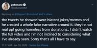 Pokimane defends her stance after the controversy (Image Credits: Pokimane on Twitter)